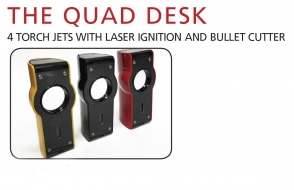 SLICK QUAD DESK Touch Torch Laser Bullet Table Lighter